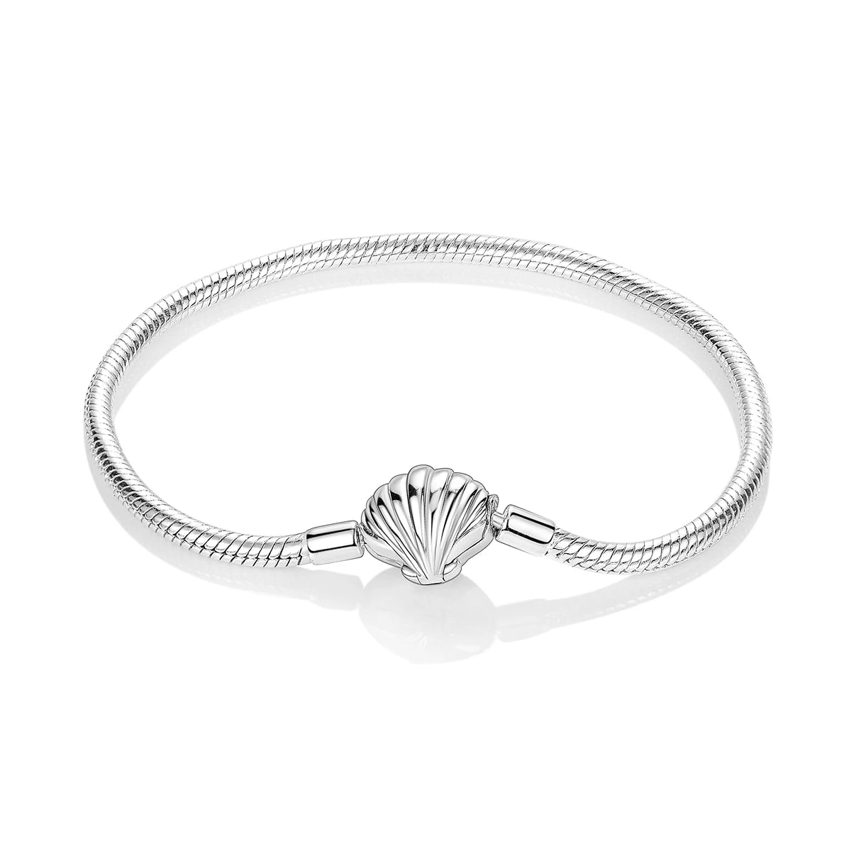 Coquillage Élégant | Bracelet en Argent avec Motif de Coquillage Raffiné