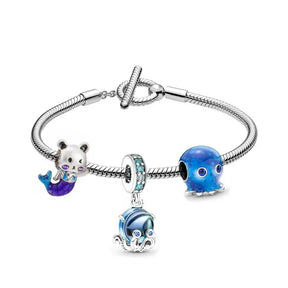 Ensemble Océan Mystique - Bracelet avec 3 Charms Marins