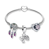 Ensemble Arbre de Vie - Bracelet avec 3 Charms Famille et Nature